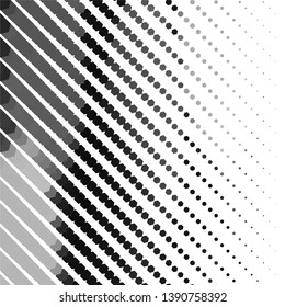 Monochrome geometric vector background. Abstract halftone illustration pattern. Vintage texture