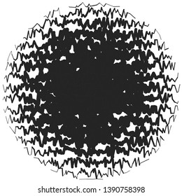 Monochrome geometric vector background. Abstract halftone illustration pattern. Vintage texture