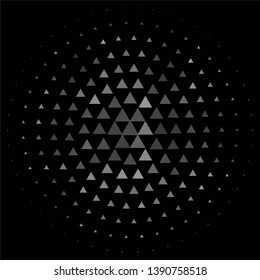 Monochrome geometric vector background. Abstract halftone illustration pattern. Vintage texture