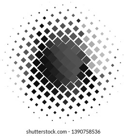 Monochrome geometric vector background. Abstract halftone illustration pattern. Vintage texture