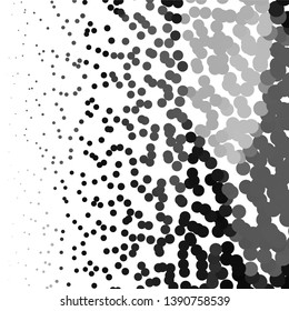 Monochrome geometric vector background. Abstract halftone illustration pattern. Vintage texture