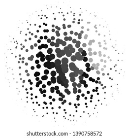 Monochrome geometric vector background. Abstract halftone illustration pattern. Vintage texture