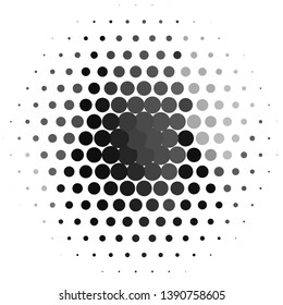 Monochrome geometric vector background. Abstract halftone illustration pattern. Vintage texture