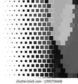 Monochrome geometric vector background. Abstract halftone illustration pattern. Vintage texture