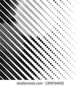 Monochrome geometric vector background. Abstract halftone illustration pattern. Vintage texture