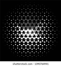 Monochrome geometric vector background. Abstract halftone illustration pattern. Vintage texture