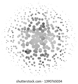 Monochrome geometric vector background. Abstract halftone illustration pattern. Vintage texture