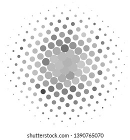 Monochrome geometric vector background. Abstract halftone illustration pattern. Vintage texture