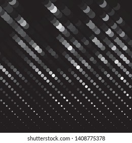 Monochrome geometric vector background. Abstract halftone illustration pattern. Vintage texture