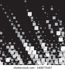 Monochrome geometric vector background. Abstract halftone illustration pattern. Vintage texture