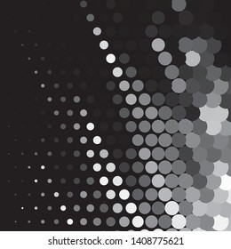 Monochrome geometric vector background. Abstract halftone illustration pattern. Vintage texture