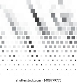 Monochrome geometric vector background. Abstract halftone illustration pattern. Vintage texture