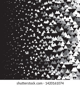Monochrome geometric vector background. Abstract halftone illustration pattern. Vintage texture