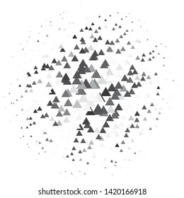 Monochrome geometric vector background. Abstract halftone illustration pattern. Vintage texture