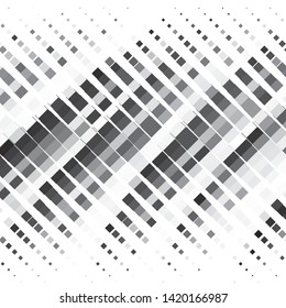 Monochrome geometric vector background. Abstract halftone illustration pattern. Vintage texture