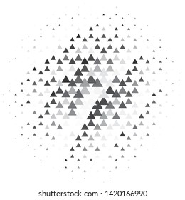 Monochrome geometric vector background. Abstract halftone illustration pattern. Vintage texture