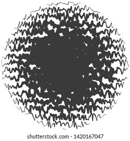 Monochrome geometric vector background. Abstract halftone illustration pattern. Vintage texture