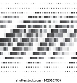Monochrome geometric vector background. Abstract halftone illustration pattern. Vintage texture
