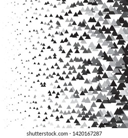 Monochrome geometric vector background. Abstract halftone illustration pattern. Vintage texture