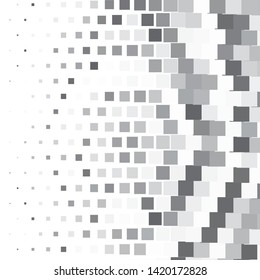Monochrome geometric vector background. Abstract halftone illustration pattern. Vintage texture