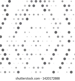 Monochrome geometric vector background. Abstract halftone illustration pattern. Vintage texture