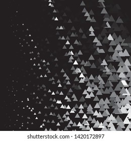 Monochrome geometric vector background. Abstract halftone illustration pattern. Vintage texture