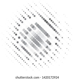 Monochrome geometric vector background. Abstract halftone illustration pattern. Vintage texture