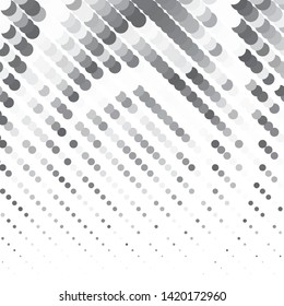 Monochrome geometric vector background. Abstract halftone illustration pattern. Vintage texture