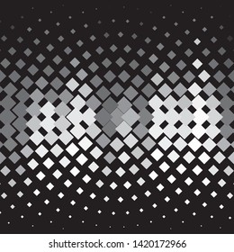 Monochrome geometric vector background. Abstract halftone illustration pattern. Vintage texture
