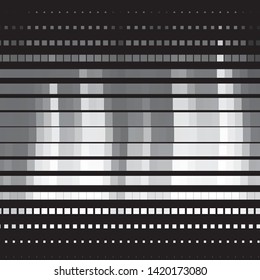 Monochrome geometric vector background. Abstract halftone illustration pattern. Vintage texture