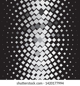 Monochrome geometric vector background. Abstract halftone illustration pattern. Vintage texture