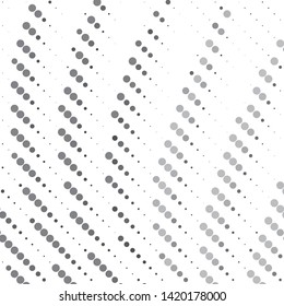 Monochrome geometric vector background. Abstract halftone illustration pattern. Vintage texture