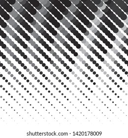 Monochrome geometric vector background. Abstract halftone illustration pattern. Vintage texture