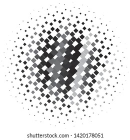 Monochrome geometric vector background. Abstract halftone illustration pattern. Vintage texture