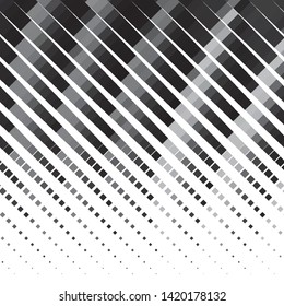 Monochrome geometric vector background. Abstract halftone illustration pattern. Vintage texture