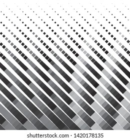 Monochrome geometric vector background. Abstract halftone illustration pattern. Vintage texture