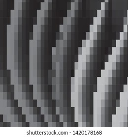 Monochrome geometric vector background. Abstract halftone illustration pattern. Vintage texture