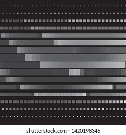 Monochrome geometric vector background. Abstract halftone illustration pattern. Vintage texture