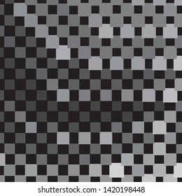 Monochrome geometric vector background. Abstract halftone illustration pattern. Vintage texture