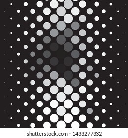 Monochrome geometric vector background. Abstract halftone illustration pattern. Vintage texture