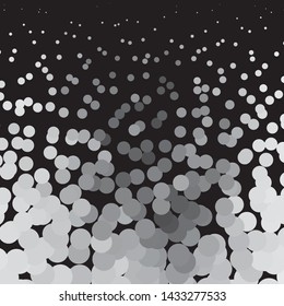 Monochrome geometric vector background. Abstract halftone illustration pattern. Vintage texture
