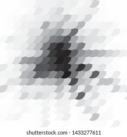 Monochrome geometric vector background. Abstract halftone illustration pattern. Vintage texture