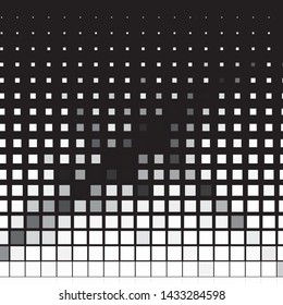 Monochrome geometric vector background. Abstract halftone illustration pattern. Vintage texture