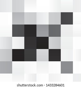 Monochrome geometric vector background. Abstract halftone illustration pattern. Vintage texture