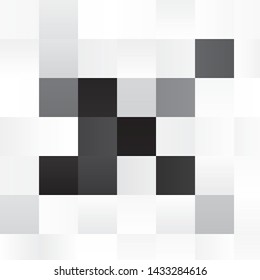 Monochrome geometric vector background. Abstract halftone illustration pattern. Vintage texture