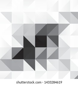 Monochrome geometric vector background. Abstract halftone illustration pattern. Vintage texture