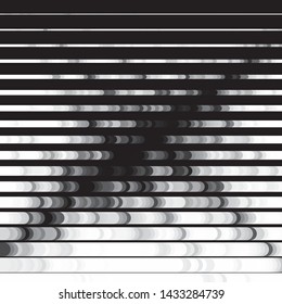 Monochrome geometric vector background. Abstract halftone illustration pattern. Vintage texture