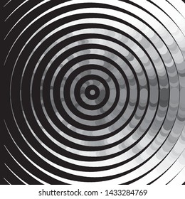 Monochrome geometric vector background. Abstract halftone illustration pattern. Vintage texture