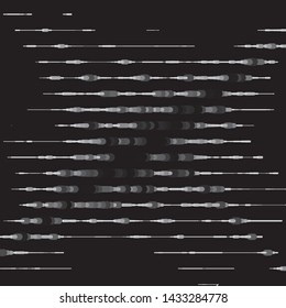 Monochrome geometric vector background. Abstract halftone illustration pattern. Vintage texture