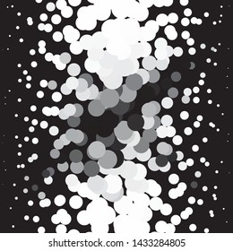 Monochrome geometric vector background. Abstract halftone illustration pattern. Vintage texture